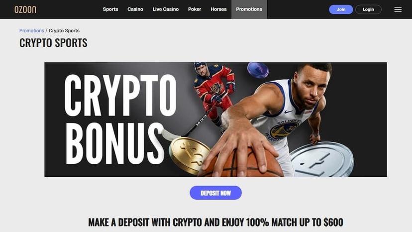 Ozoon Sportsbook crypto welcome bonus