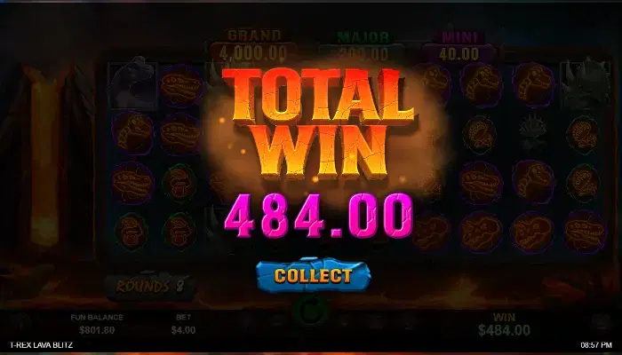 T-Rex Lava Blitz BN gameplay