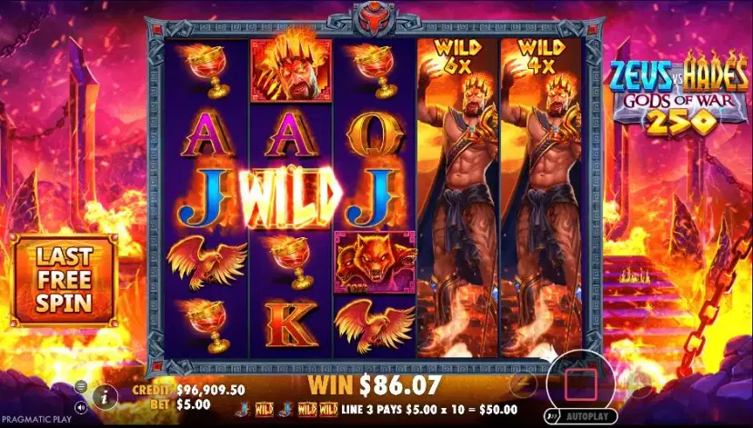 Zeus vs Hades: Gods of War 250 Free Spins