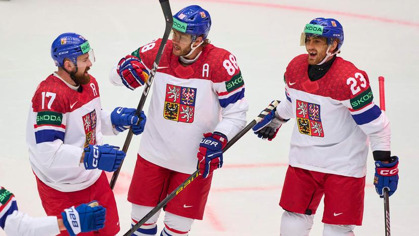 David Pastrnak and teammates