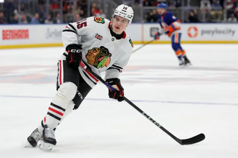 Chicago Blackhawks forward Anton Frondell