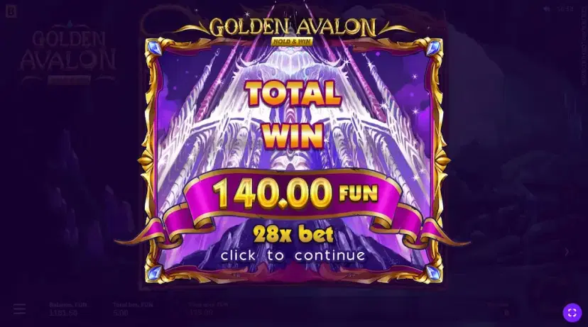 Golden Avalon Hold and Win gameplay