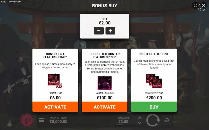Mortal Oath Bonus Buy