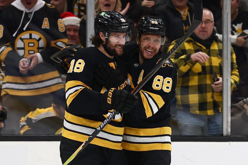 Pavel Zacha and David Pastrnak