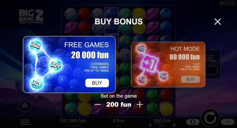 Big Bang 2 Buy Bonus
