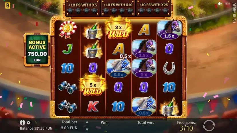 Derby Rush Main Features