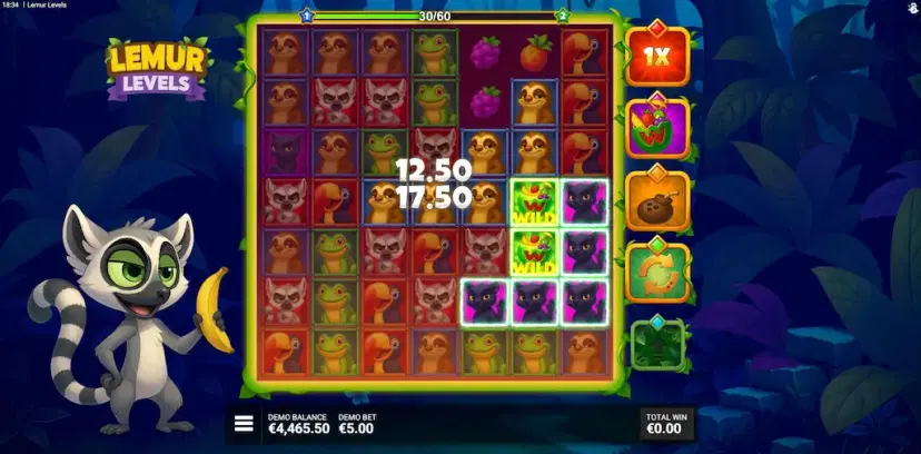 Lemur Levels Free Spins Bonus Mode