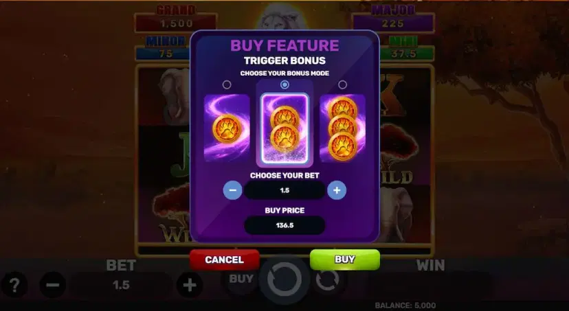 Majestic King Hold & Hit 3x3 Bonus Buy