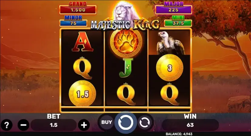 Majestic King Hold & Hit 3x3 Instant Win