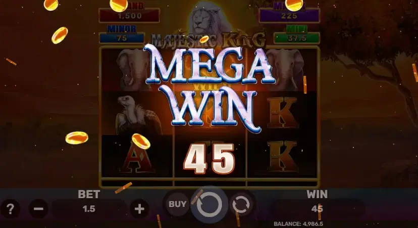 Majestic King Hold & Hit 3x3 gameplay