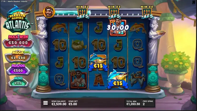 Marlin Masters Atlantis Pose for Poseidon Free Spins