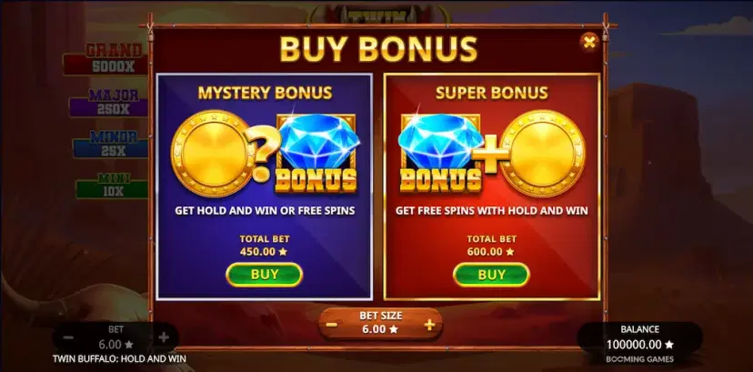 Twin Buffalo: Hold and Win Bonus Buy