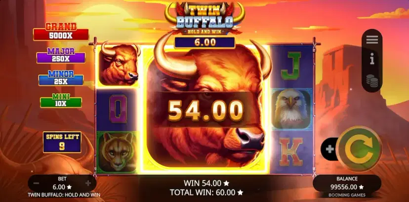 Twin Buffalo: Hold and Win Free Spins with Jumbo Symbols
