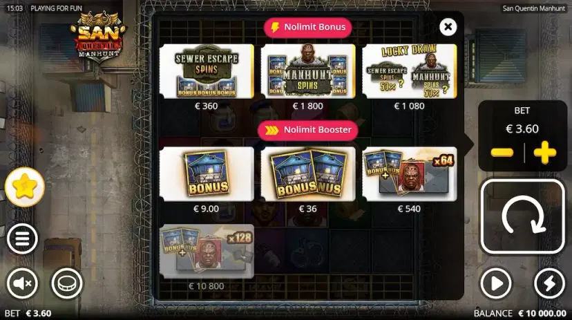 San Quentin Manhunt Nolimit Booster