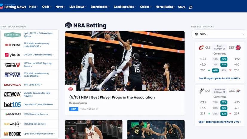 An example of the NBA expert picks available at bettingnews.com