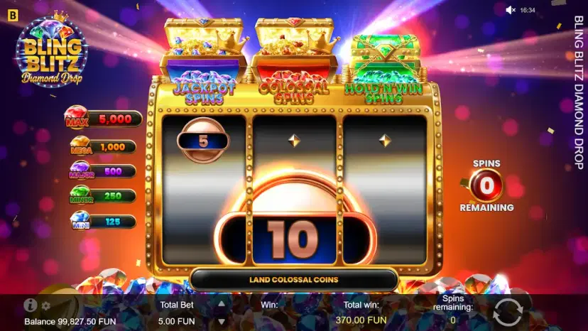 bling blitz diamond drops colossal spins