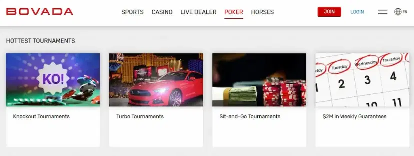 bovada poker games and tournaments may 2026