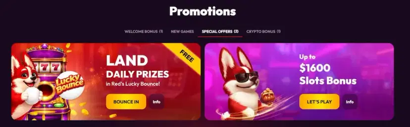 red dog casino other bonuses and promos may 2026