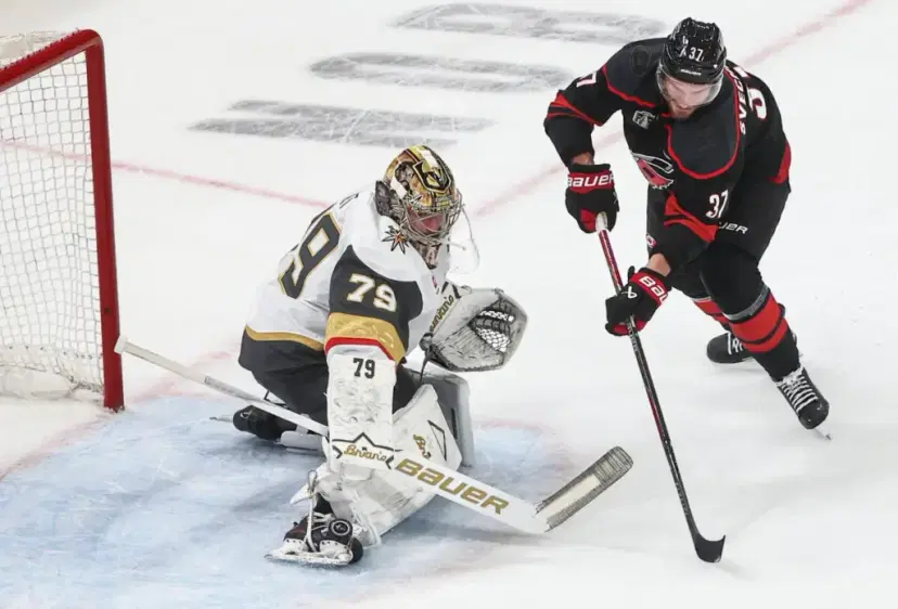 Andrei Svechnikov and Carter Hart