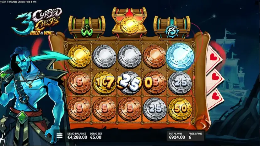 3 Cursed Chests: Hold & Win Ghostly Gallows