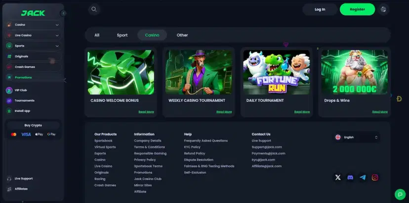jack casino other bonuses and promos june 2026