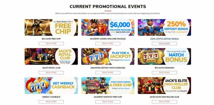 jackspay casino other promos and bonuses june 2026