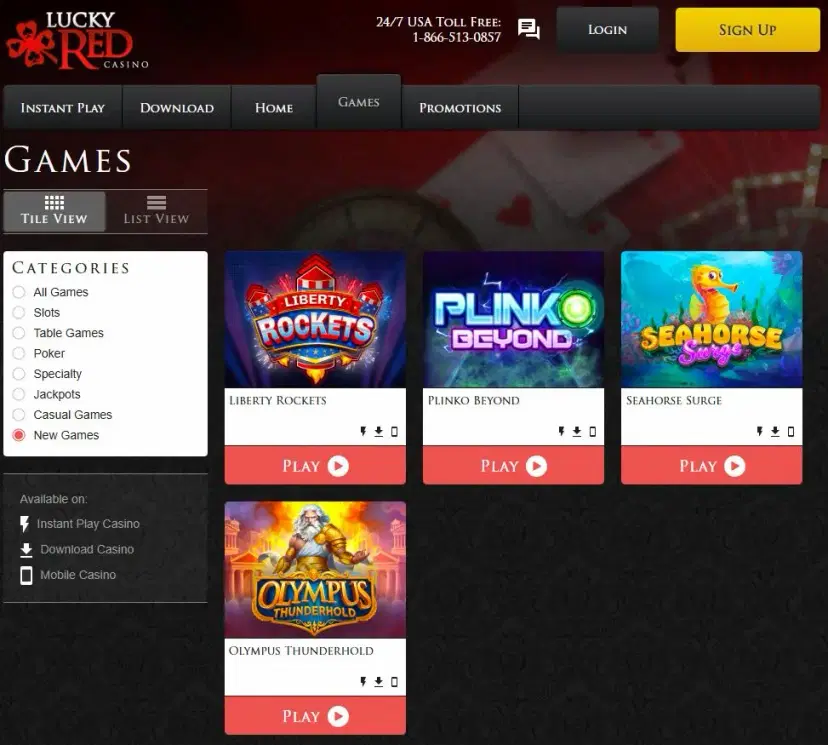 lucky red casino rtg june 2026