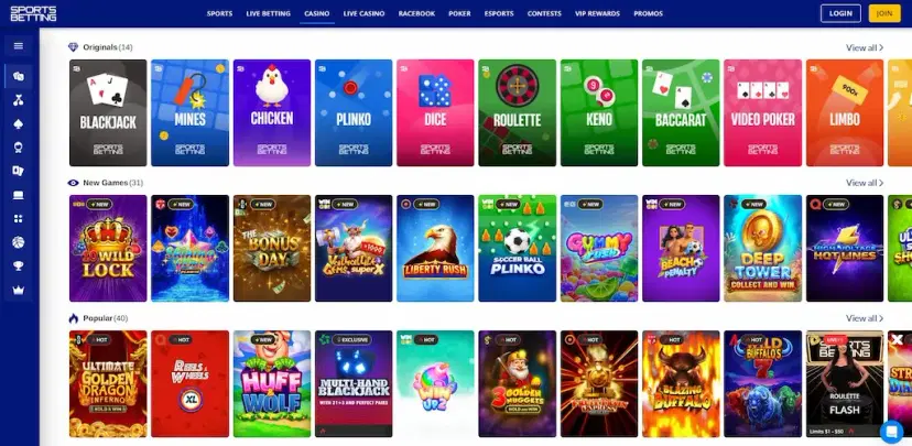 sportsbetting casino features june 2026