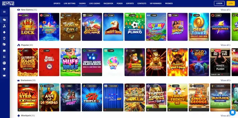 sportsbetting casino games june 2026