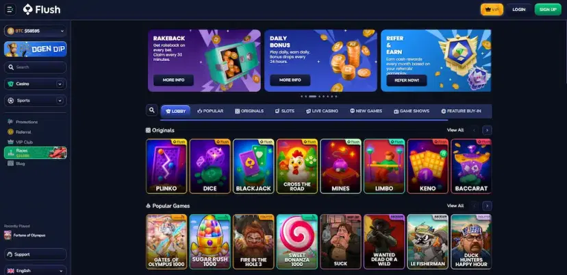 flush casino features july 2026