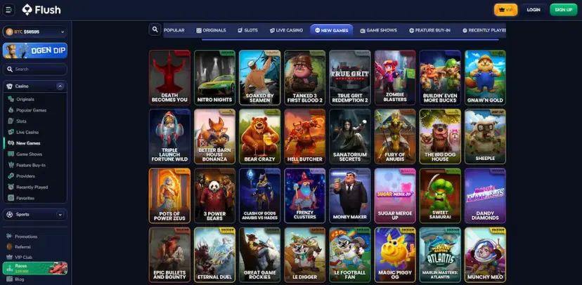 flush casino games july 2026