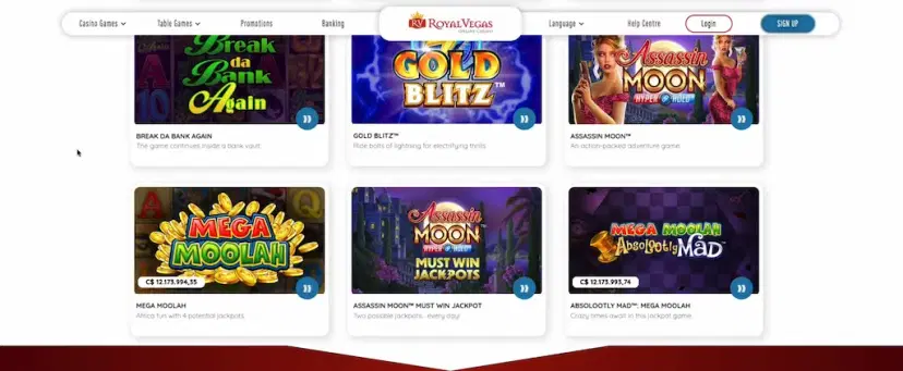 royal vegas casino games july 2026