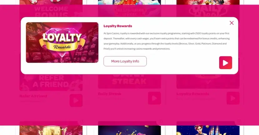 spin casino loyalty rewards july 2026