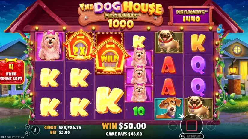 the dog house megaways 1000 sticky wild free spins