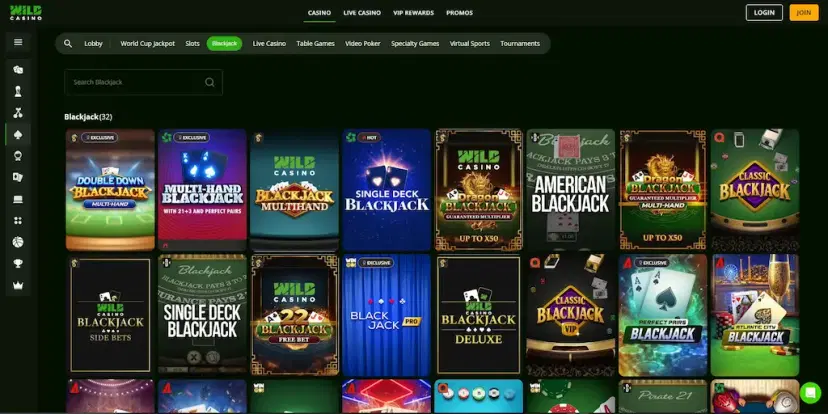 wild casino blackjack july 2026