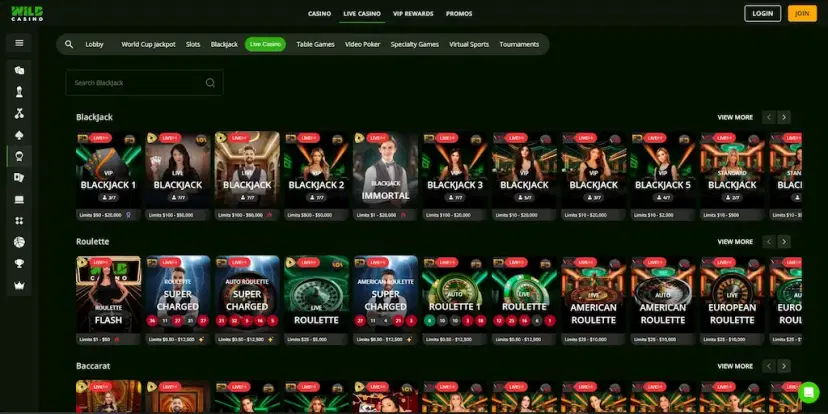 wild casino live casino july 2026