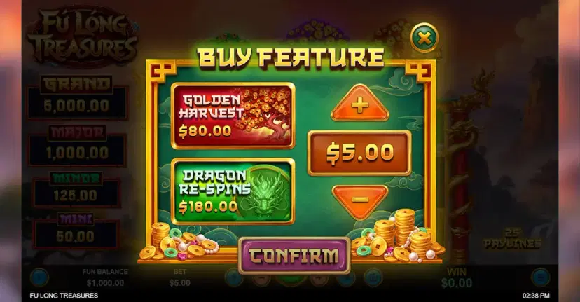 fu long treasures buy feature