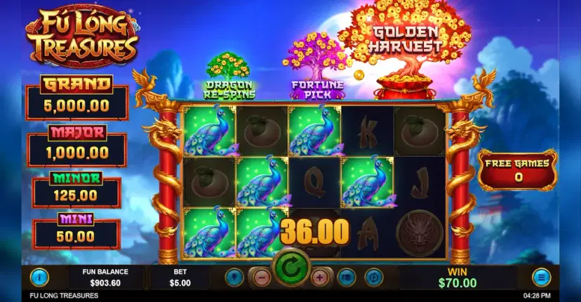 fu long treasures golden harvest