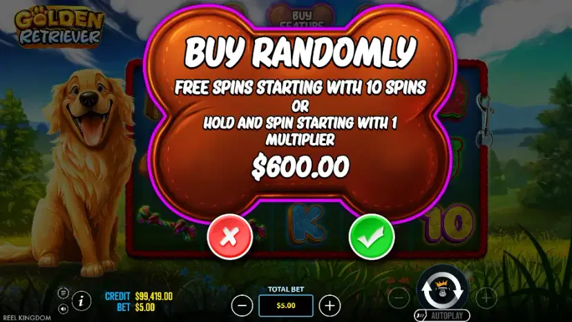 golden retriever buy feature