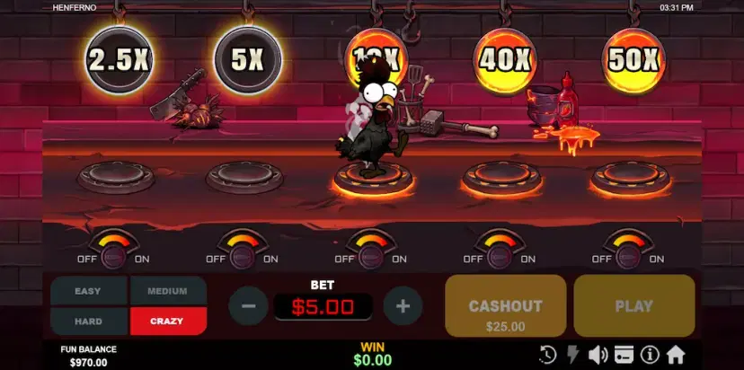 henferno when to cash out