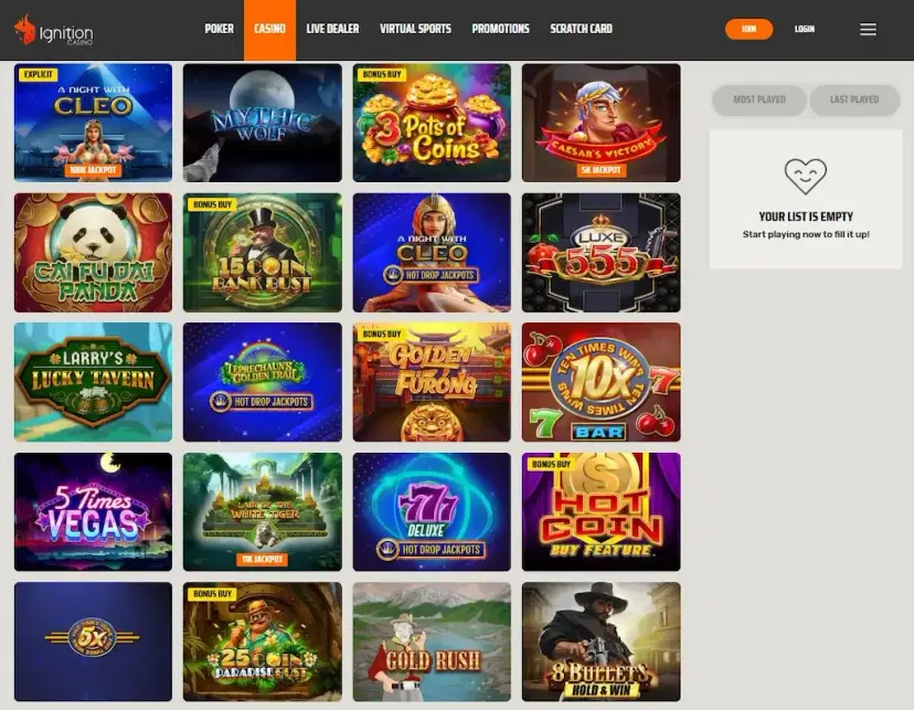 ignition casino betsoft aug 2026