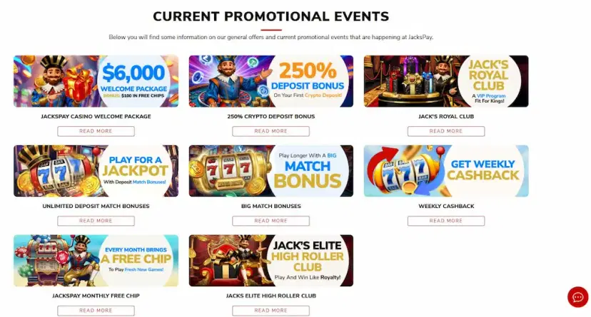 jackspay casino other promos and bonuses aug 2026