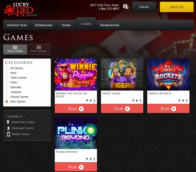 lucky red casino games aug 2026