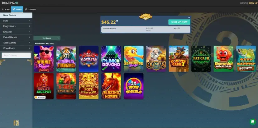 roaring 21 casino games aug 2026