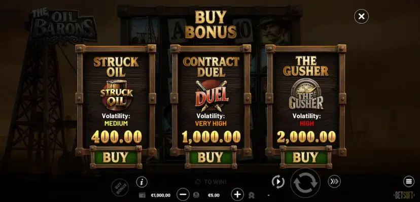 the oil barons buy bonus