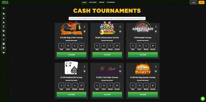 wild casino tournaments aug 2026
