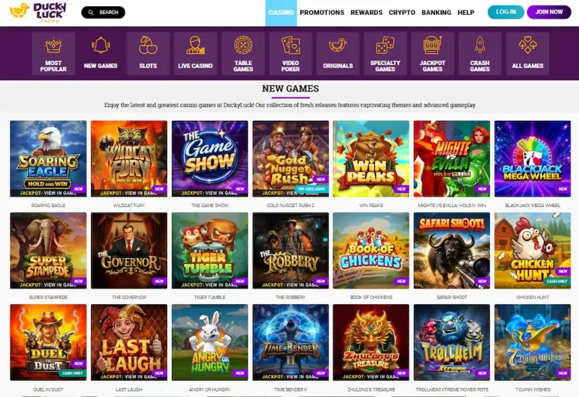 duckyluck casino games sept 2026
