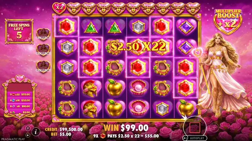 hearts of venus free spins