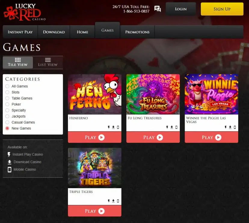 lucky red casino games sept 2026