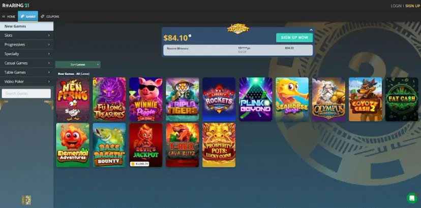 roaring 21 casino games sept 2026